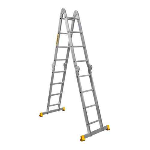 Алюминиевая двухсекционная шарнирная лестница Алюмет Серия Т4 арт. 518875