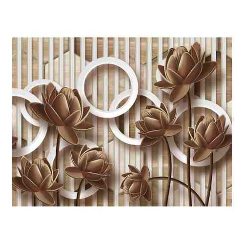 Бумажные бесшовные фотообои Verol Бумага цветы 3D арт. 2528270