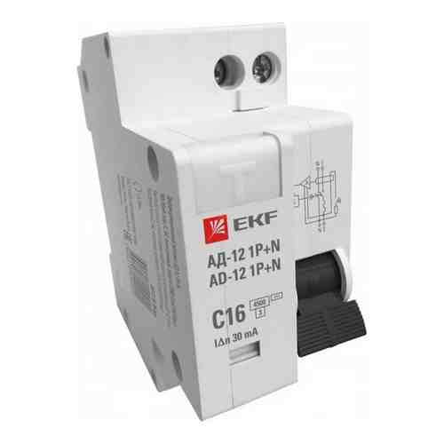 Дифференциальный автоматический выключатель EKF АД-12 Basic 1P+N 25А 30мА электронный тип АС C 4.5кА арт. 873257
