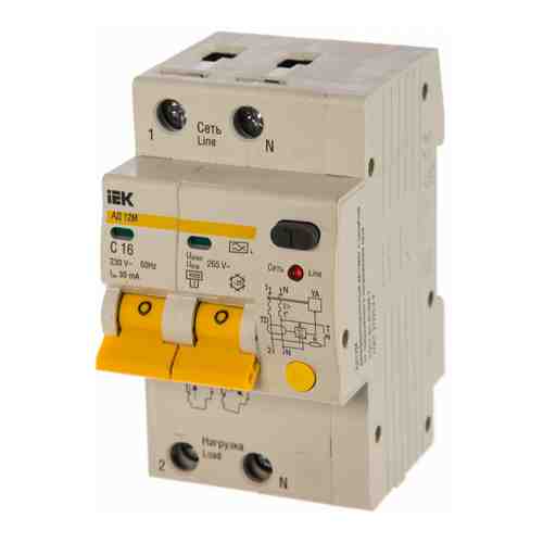 Дифференциальный автоматический выключатель тока IEK АД-12М арт. 1171965