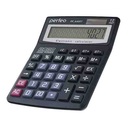 Двенадцатиразрядный бухгалтерский калькулятор Perfeo PF A4027 GT арт. 1452293