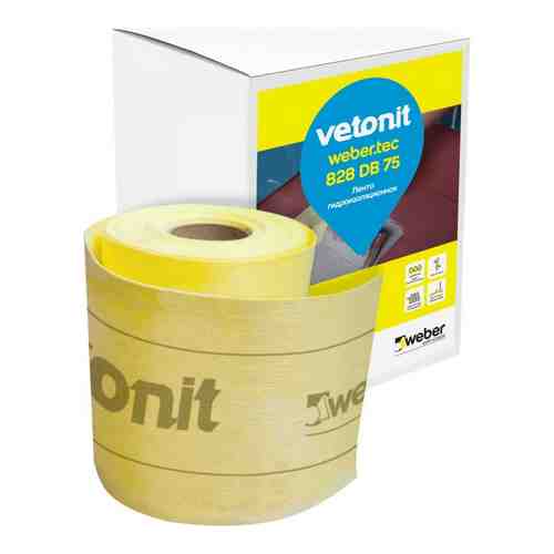 Эластичная изоляционная лента для герметизации Vetonit weber.tec 828 DB 75 арт. 2162696