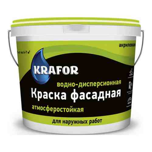 Фасадная водно-дисперсная краска KRAFOR 30516 арт. 1242767