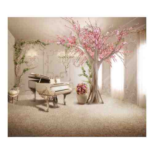 Фотообои Dekor Vinil 3D Комната с деревом и роялем арт. 2058317