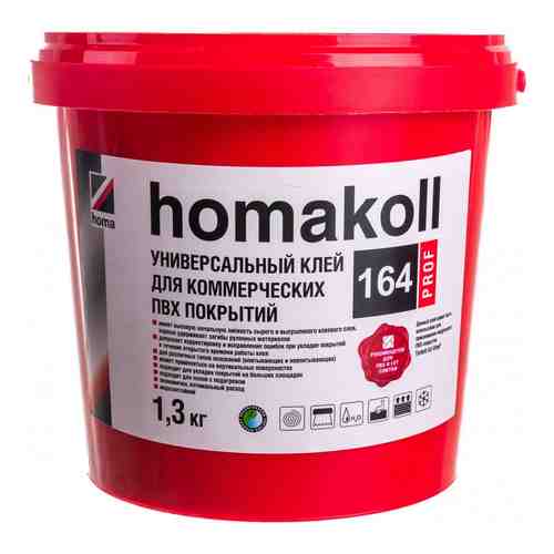 Клей для коммерческого линолеума Homakoll 300-350 г/м2, 1,3 кг арт. 1649028