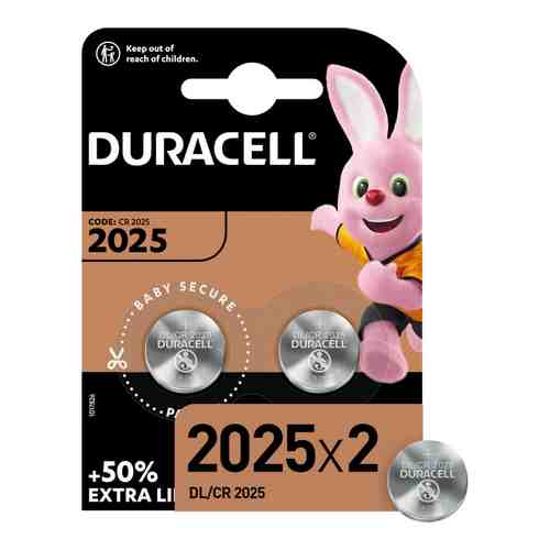 Литиевые батарейки Duracell CR2025-2BL арт. 930729