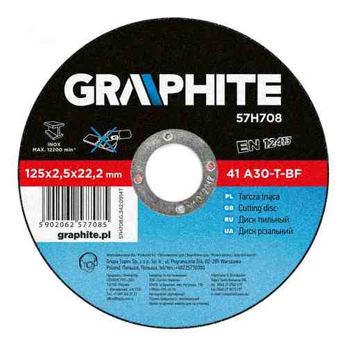 Отрезной диск по металлу GRAPHITE 41 A30-T-BF арт. 1061982