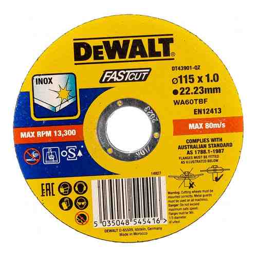 Отрезной круг Dewalt DT43901 арт. 930447