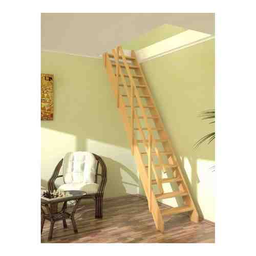 Прямая деревянная лестница ТДВ Стандарт ЛМ-03 арт. 3037472