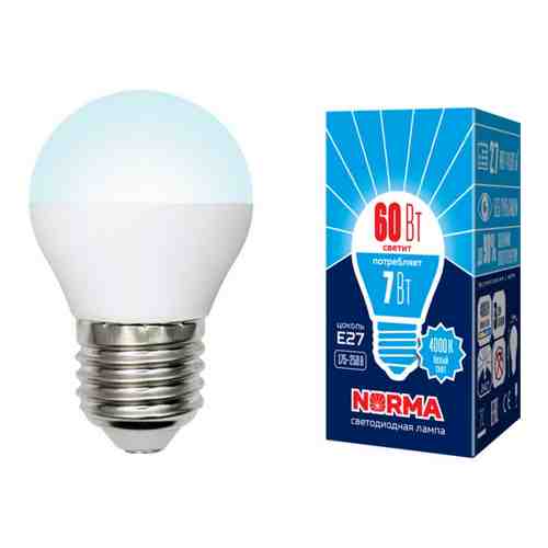 Светодиодная лампа Volpe LED-G45-7W/NW/E27/FR/NR арт. 1075455